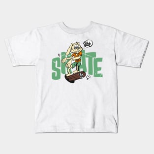 Bunny Funny Skate Kids T-Shirt